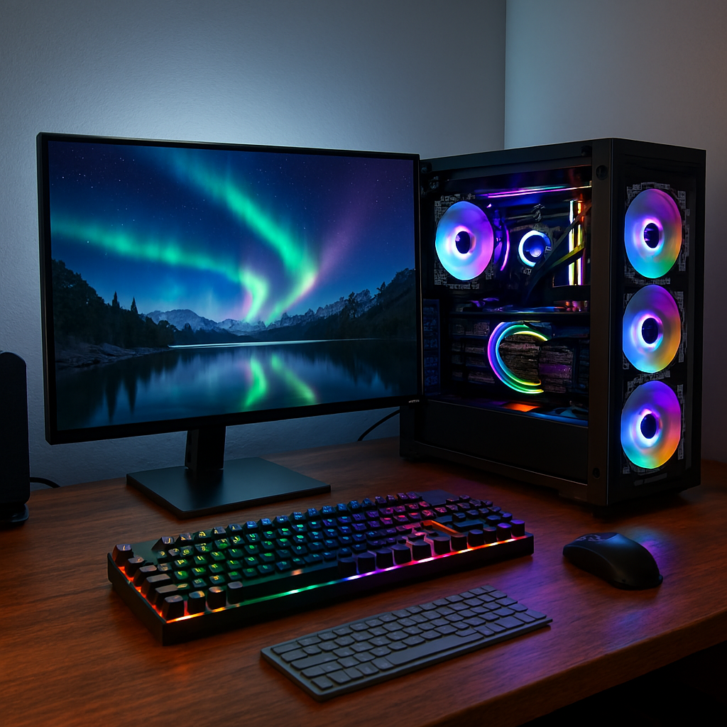 High-end desktop computer setup